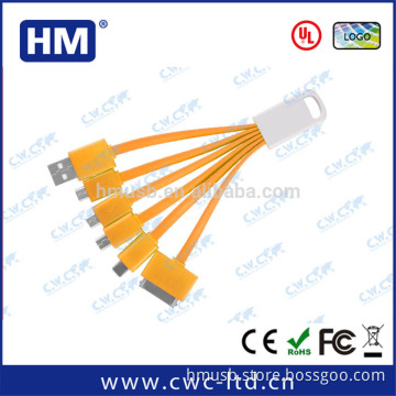 2016 latest promotional products 6 in 1 colorful mobile usb charging cables